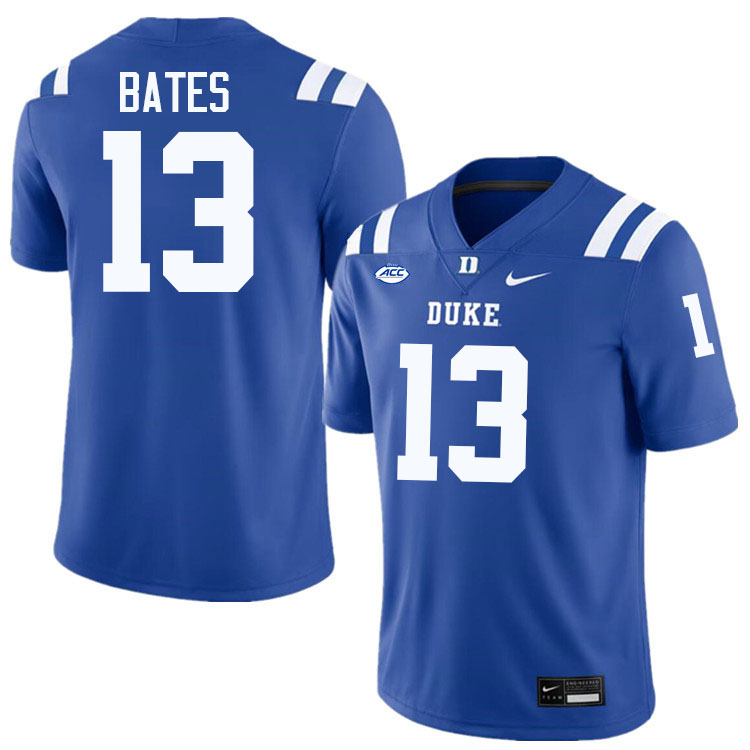 Duke Blue Devils #13 Travis Bates College Football Jersey Stitched-Blue